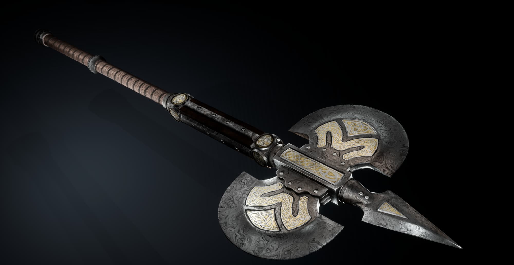 Ceremonial battleaxe render 1