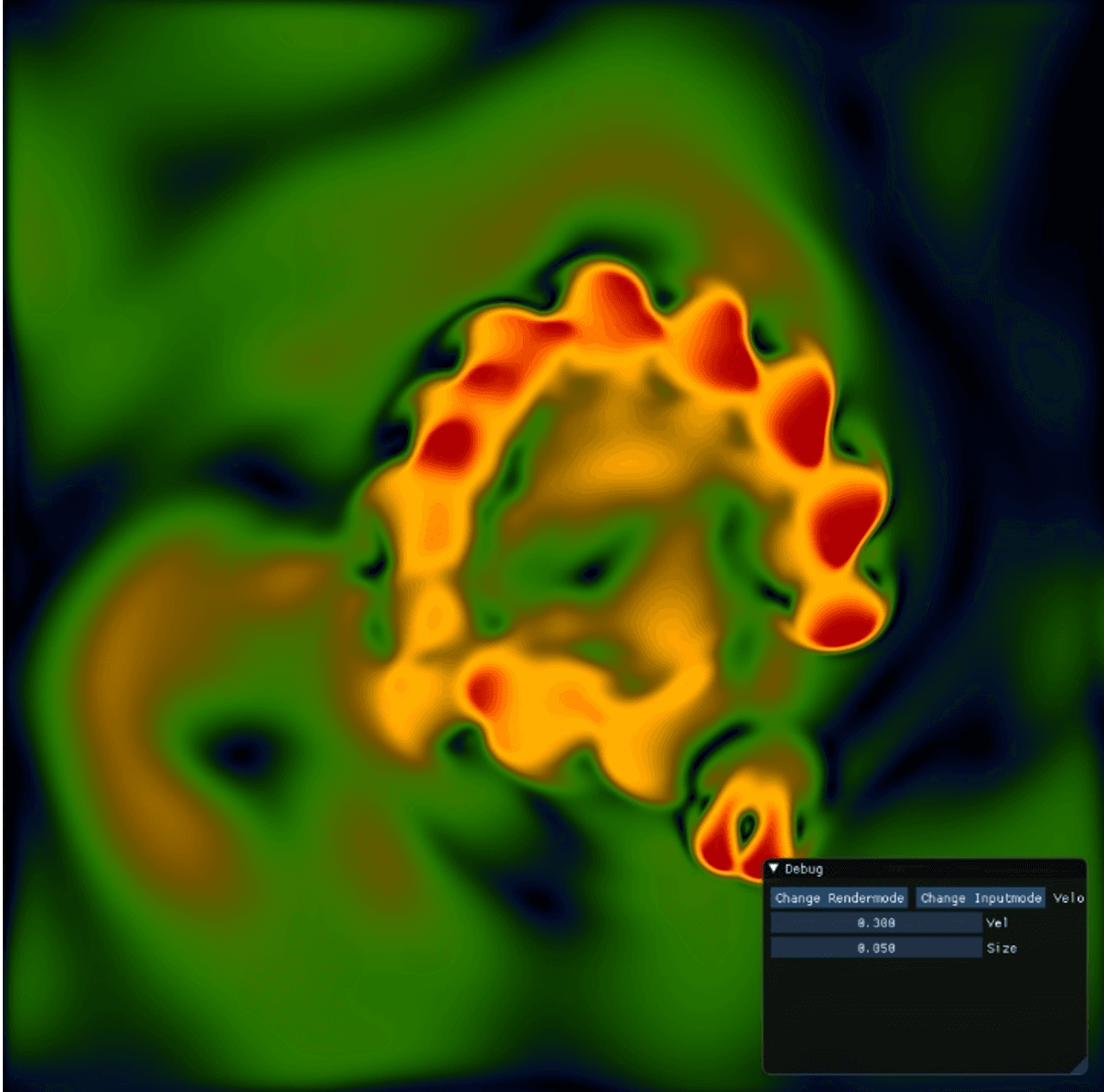 Liquid simulation screenshot 1